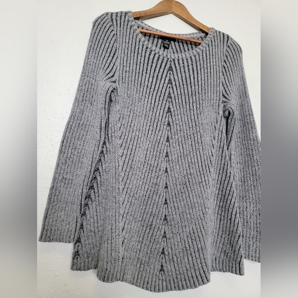 Style & Co. Ribbed Cable Knit Goth Alternative Sweater - Picture 2 of 4